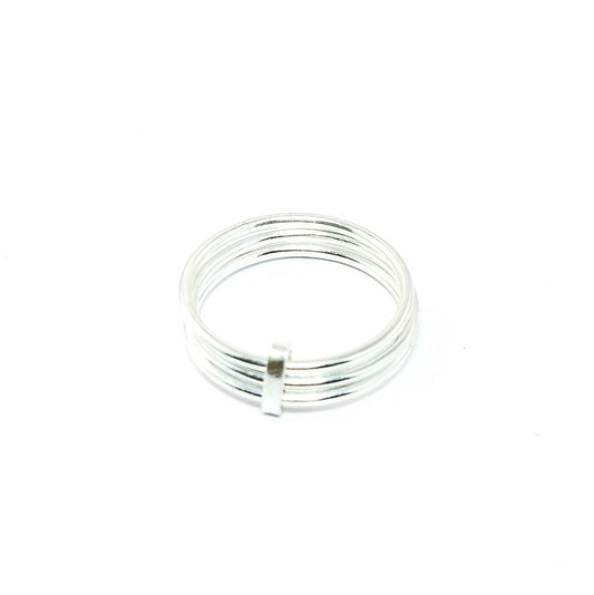 JSAJ 5 LINE BAND RING IN 925 STERLING SILVER