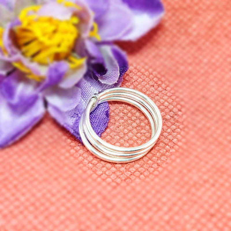 JSAJ 5 LINE BAND RING IN 925 STERLING SILVER