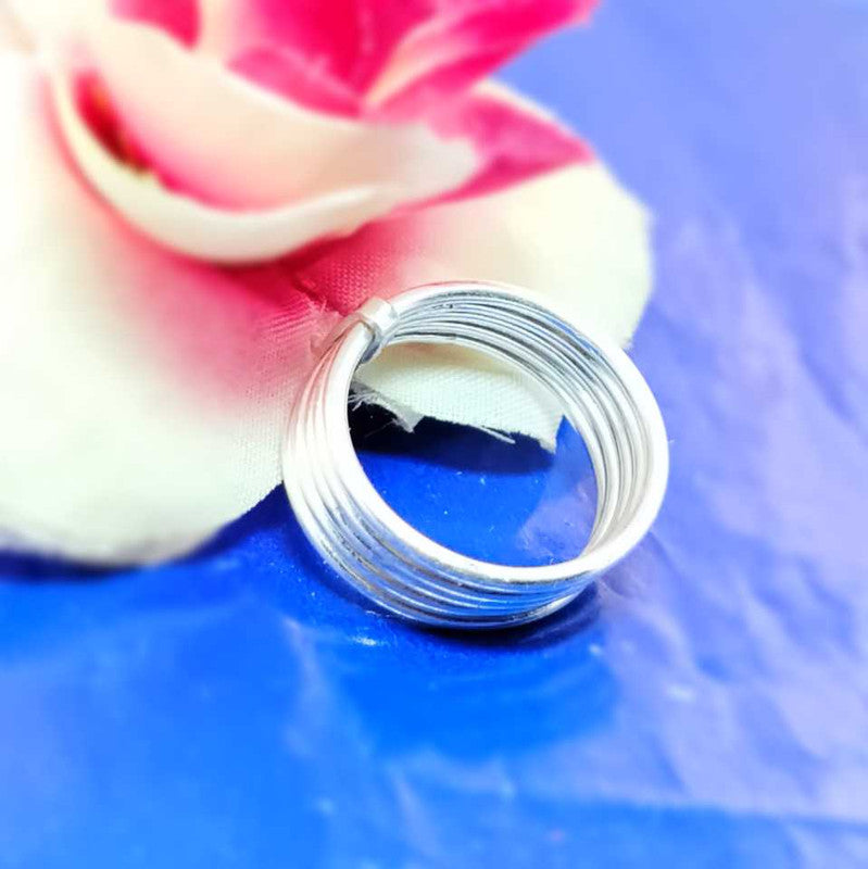 JSAJ 7 LINE BAND RING IN 925 STERLING SILVER
