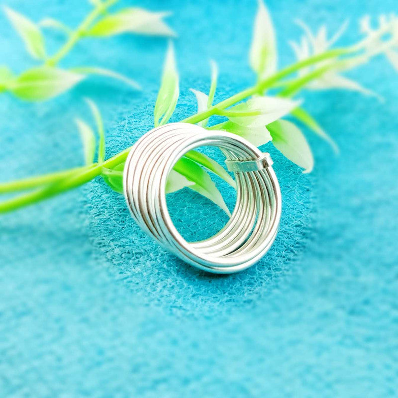 JSAJ 9 LINE BAND RING IN 925 STERLING SILVER