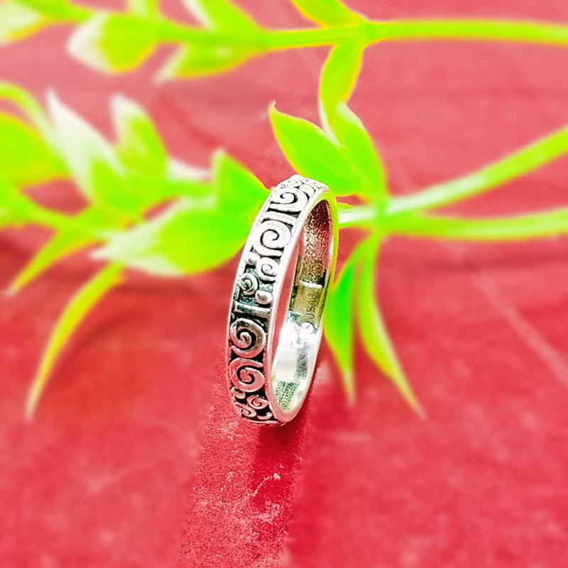 JSAJ THIN DESIGN BAND RING IN 925 STERLING SILVER