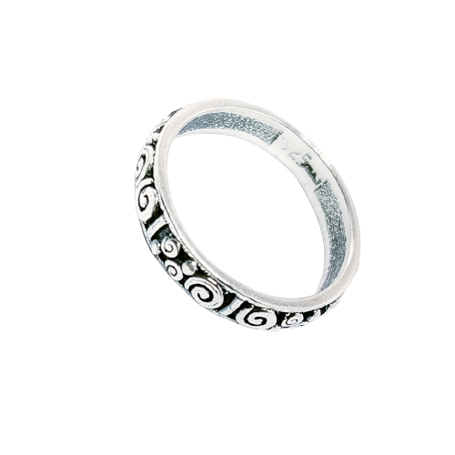 JSAJ THIN DESIGN BAND RING IN 925 STERLING SILVER