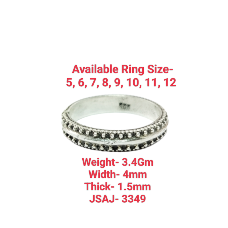 JSAJ THIN DESIGN BAND RING IN 925 STERLING SILVER