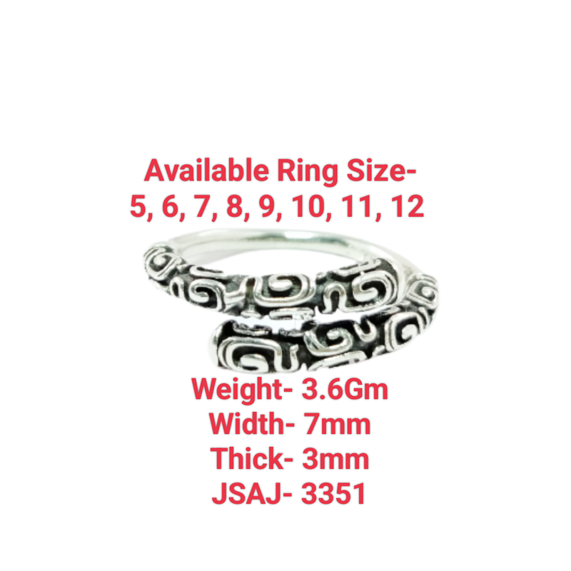 JSAJ THIN DESIGN BAND RING IN 925 STERLING SILVER