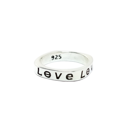 JSAJ THIN SQUARE DESIGN BAND RING IN 925 STERLING SILVER