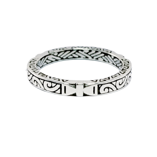 JSAJ THIN TUAREG DESIGN BAND RING IN 925 STERLING SILVER