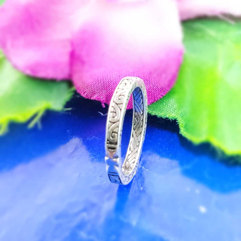 JSAJ THIN TUAREG DESIGN BAND RING IN 925 STERLING SILVER