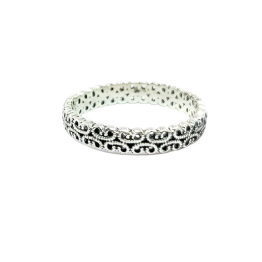 JSAJ THIN DESIGN BAND RING IN 925 STERLING SILVER