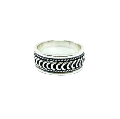 JSAJ THIN DESIGN BAND RING IN 925 STERLING SILVER