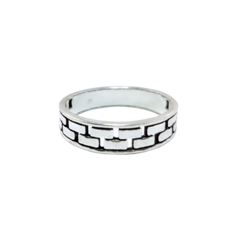 JSAJ THIN ZALI DESIGN BAND RING IN 925 STERLING SILVER