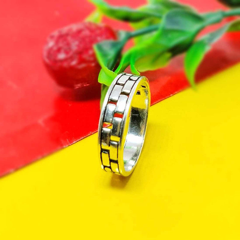 JSAJ THIN ZALI DESIGN BAND RING IN 925 STERLING SILVER