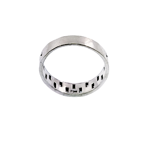JSAJ THIN ZALI DESIGN BAND RING IN 925 STERLING SILVER
