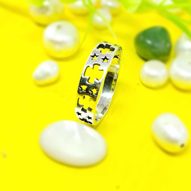 JSAJ THIN ZALI DESIGN BAND RING IN 925 STERLING SILVER