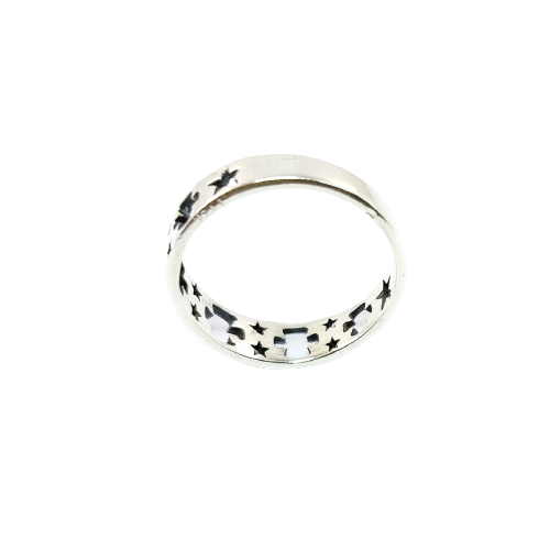 JSAJ THIN ZALI DESIGN BAND RING IN 925 STERLING SILVER