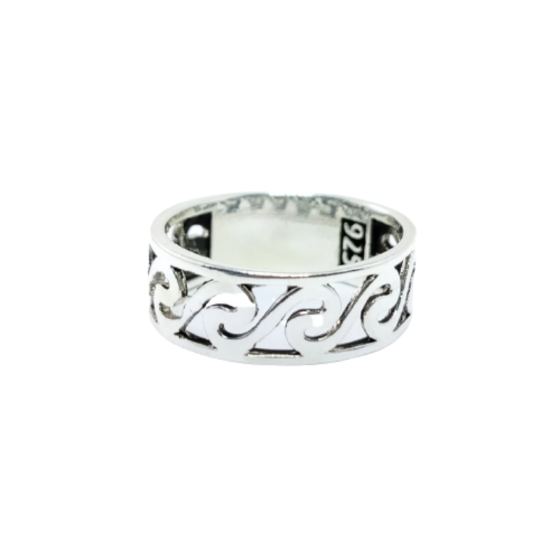 JSAJ THICK ZALI BAND RING IN 925 STERLING SILVER