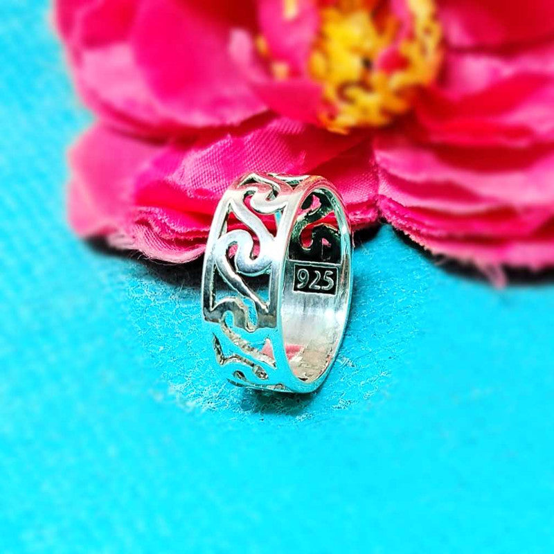 JSAJ THICK ZALI BAND RING IN 925 STERLING SILVER