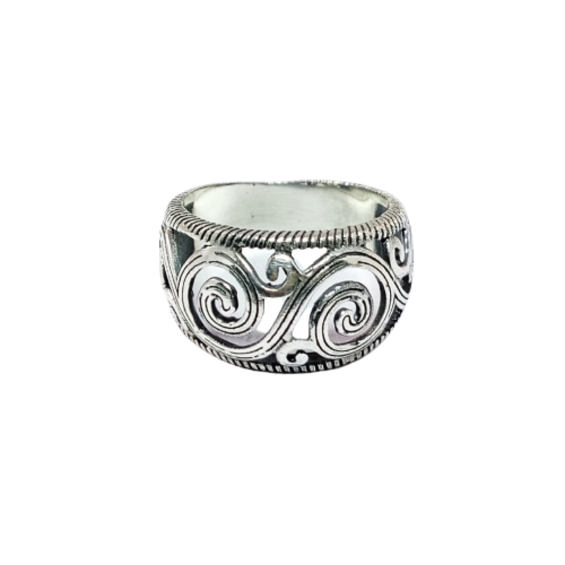 JSAJ THICK ZALI BAND RING IN 925 STERLING SILVER