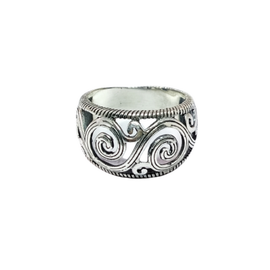 JSAJ THICK ZALI BAND RING IN 925 STERLING SILVER