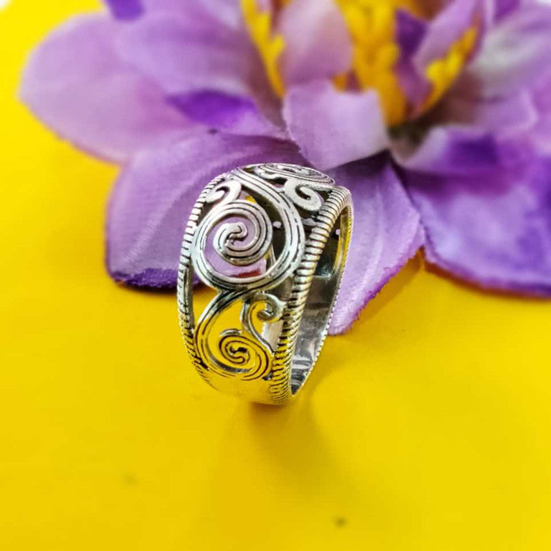 JSAJ THICK ZALI BAND RING IN 925 STERLING SILVER