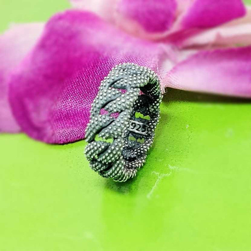 JSAJ CURB DESIGN BAND RING IN 925 STERLING SILVER