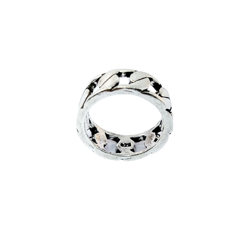 JSAJ CURB PLAIN DESIGN BAND RING IN 925 STERLING SILVER