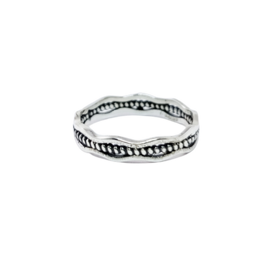 JSAJ THIN BAND RING IN 925 STERLING SILVER