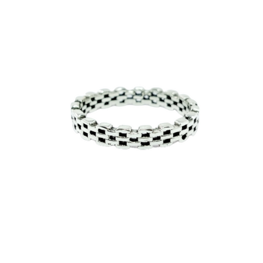 JSAJ THIN BAND RING IN 925 STERLING SILVER