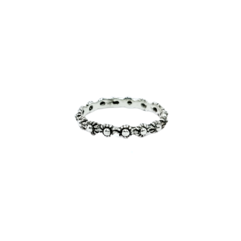 JSAJ THIN BAND RING IN 925 STERLING SILVER