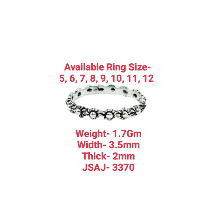 JSAJ THIN BAND RING IN 925 STERLING SILVER