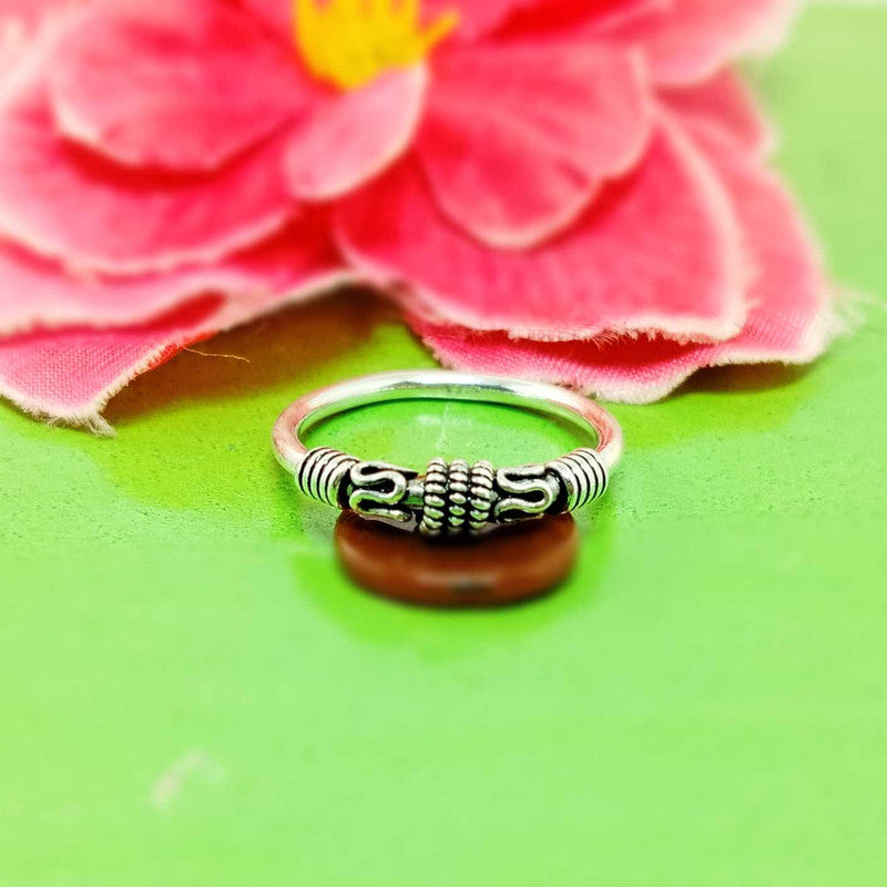 JSAJ THIN PIPE BAND RING IN 925 STERLING SILVER