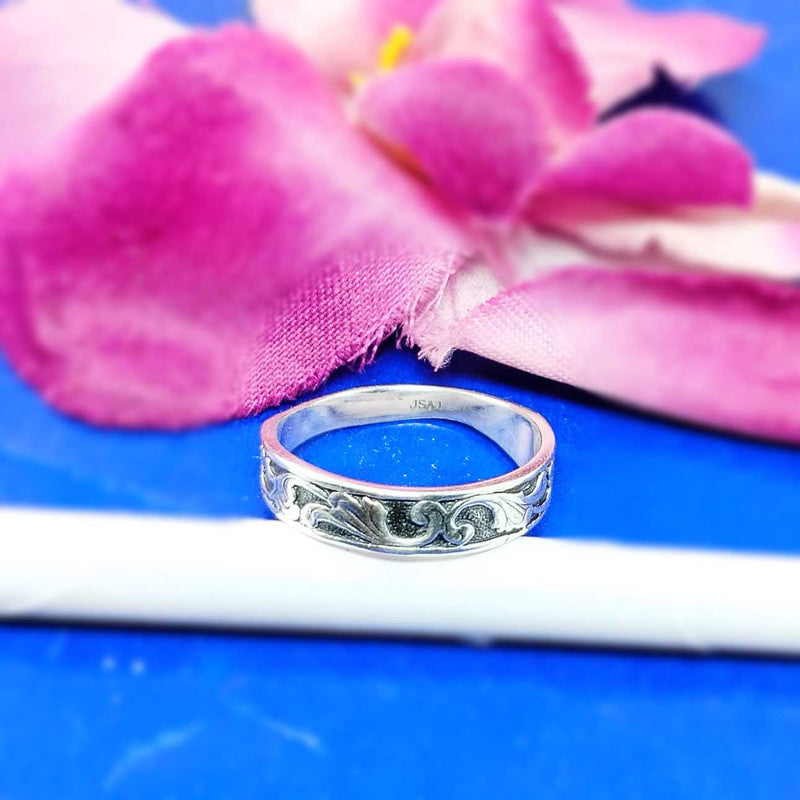 JSAJ THIN BAND RING IN 925 STERLING SILVER