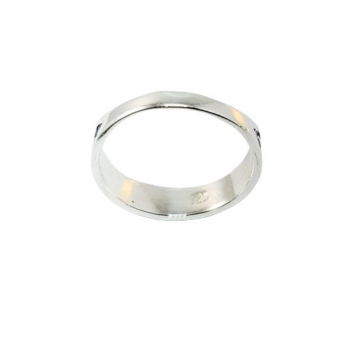 JSAJ THIN BAND RING IN 925 STERLING SILVER