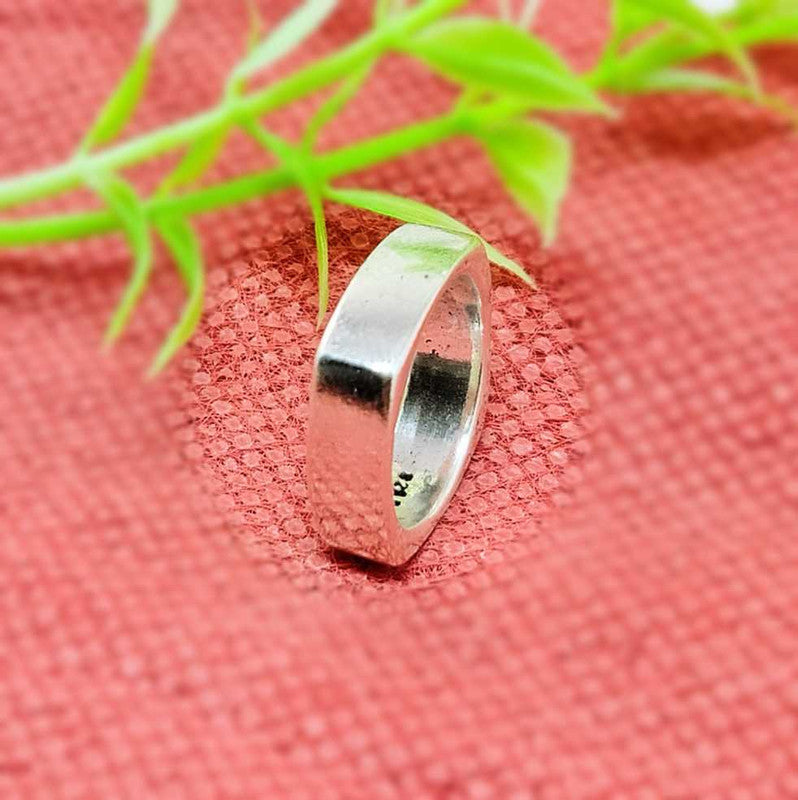 JSAJ SQUARE BAND RING IN 925 STERLING SILVER