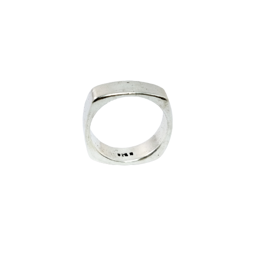 JSAJ SQUARE BAND RING IN 925 STERLING SILVER