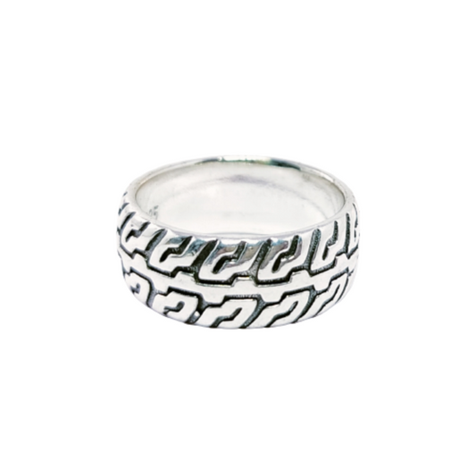 JSAJ THICK DESIGN BAND RING IN 925 STERLING SILVER