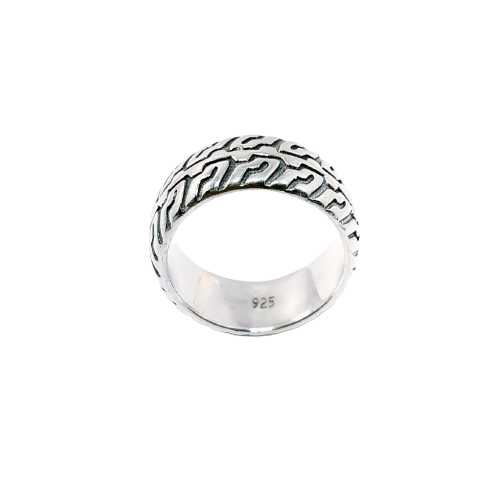 JSAJ THICK DESIGN BAND RING IN 925 STERLING SILVER