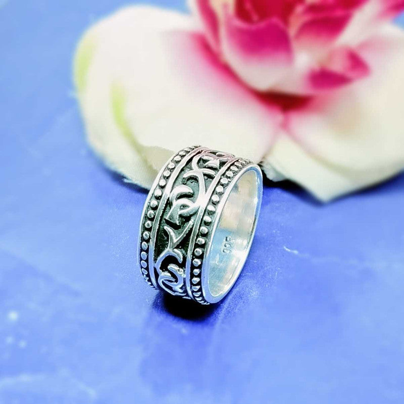 JSAJ THICK DESIGN BAND RING IN 925 STERLING SILVER