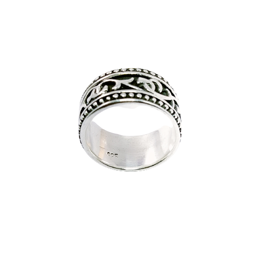JSAJ THICK DESIGN BAND RING IN 925 STERLING SILVER