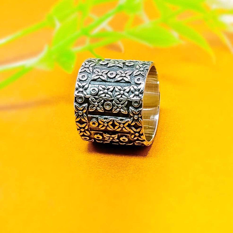 JSAJ THICK DESIGN BAND RING IN 925 STERLING SILVER