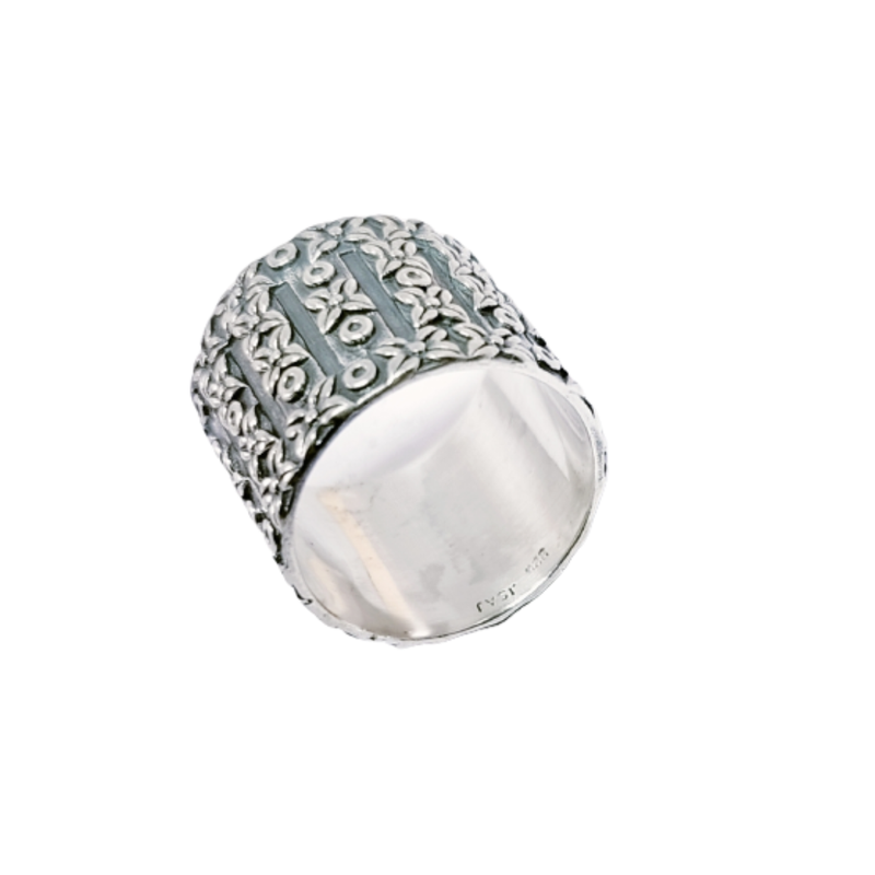 JSAJ THICK DESIGN BAND RING IN 925 STERLING SILVER