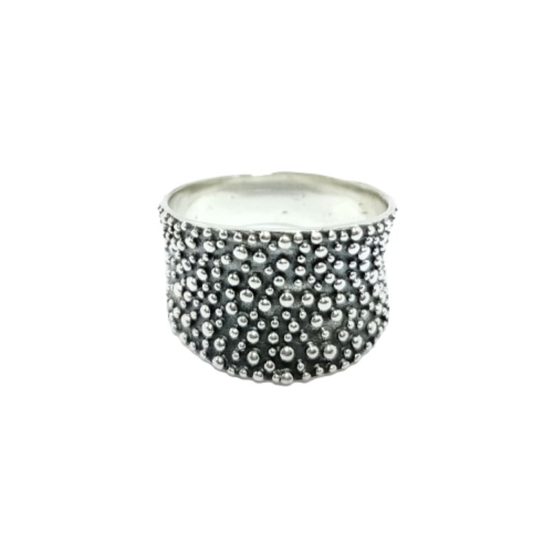 JSAJ THICK DESIGN BAND RING IN 925 STERLING SILVER