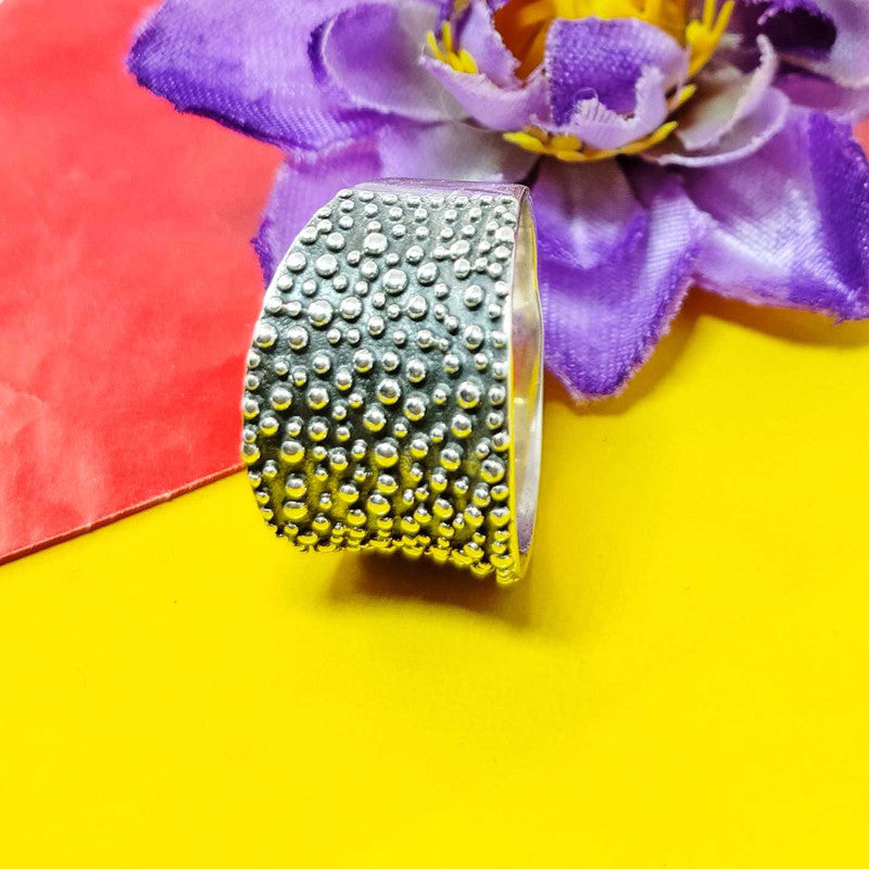 JSAJ THICK DESIGN BAND RING IN 925 STERLING SILVER