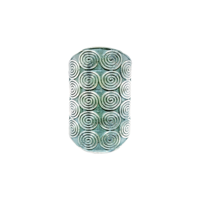 JSAJ THICK SPIRAL DESIGN BAND RING IN 925 STERLING SILVER
