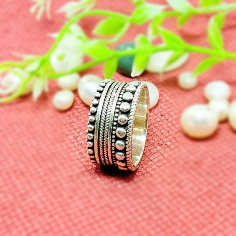 JSAJ THICK DESIGN BAND RING IN 925 STERLING SILVER