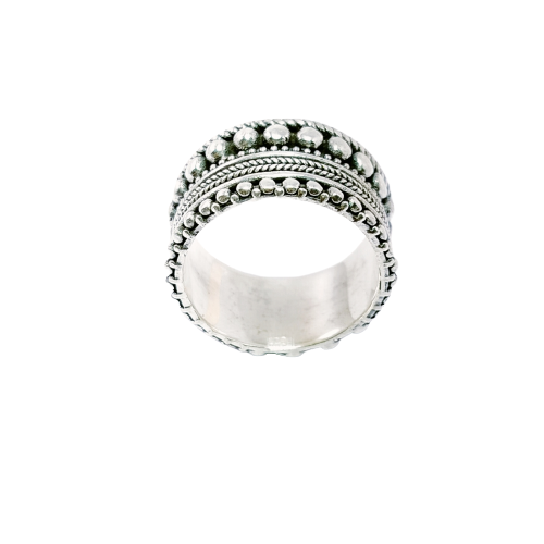 JSAJ THICK DESIGN BAND RING IN 925 STERLING SILVER