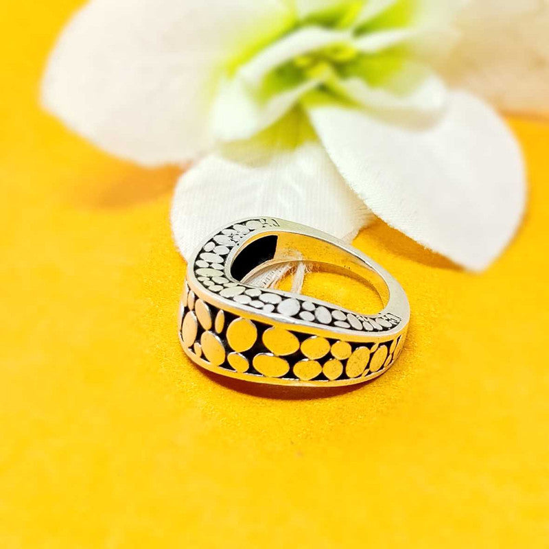 JSAJ THICK TWISTED BAND RING IN 925 STERLING SILVER