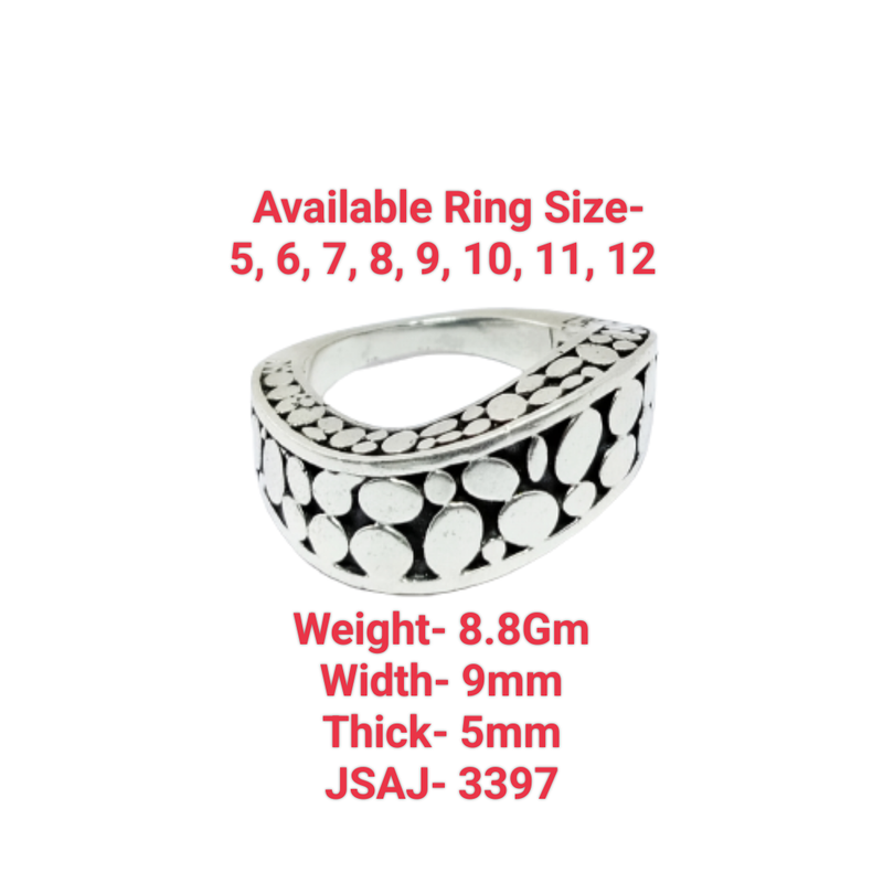 JSAJ THICK TWISTED BAND RING IN 925 STERLING SILVER