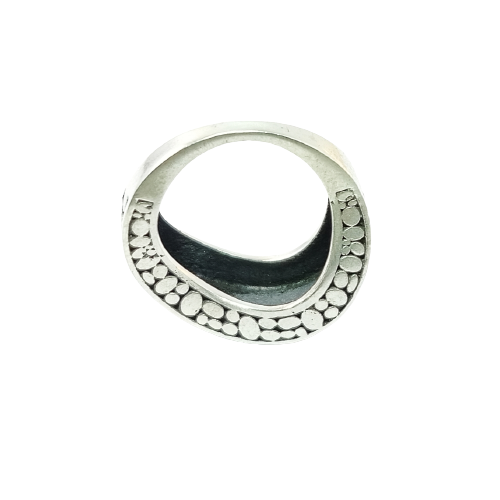 JSAJ THICK TWISTED BAND RING IN 925 STERLING SILVER