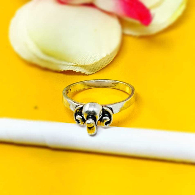 JSAJ ELEPHANT MOUTH RING IN 925 STERLING SILVER