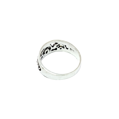 JSAJ THIN ELEPHANT BAND RING IN 925 STERLING SILVER